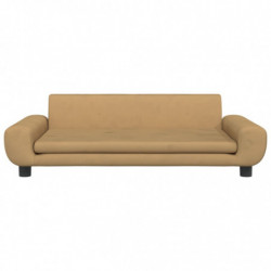 Kindersofa Braun 100x54x33 cm Samt