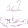 Hundebett Dunkelgrau 100x54x33 cm Samt
