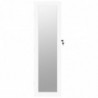 Schmuckschrank mit Spiegel Wandmontage Weiß 30x8,5x106 cm