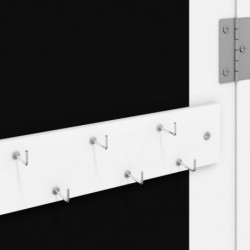 Schmuckschrank mit Spiegel Wandmontage Weiß 37,5x10x106 cm