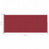Seitenmarkise Ausziehbar 180x500 cm Rot