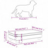Hundebett mit Verlängerung Grau 100x50x30 cm Kunstleder