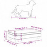 Hundebett mit Verlängerung Braun 100x50x30 cm Samt