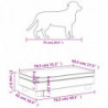 Hundebett mit Verlängerung Rosa 100x50x30 cm Samt
