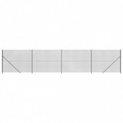 Maschendrahtzaun mit Bodenflansch Anthrazit 1,6x10 m