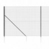 Maschendrahtzaun mit Bodenhülsen Anthrazit 2x10 m