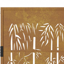 Gartentor 105x180 cm Cortenstahl Bambus-Design