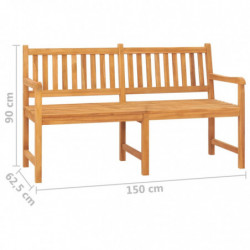 3-Sitzer Gartenbank mit Tisch 150 cm Teak Massivholz