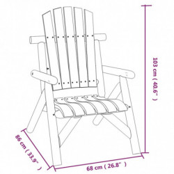 3-tlg. Garten-Lounge-Set Massivholz Fichte