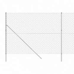 Maschendrahtzaun Silbern 2x25 m