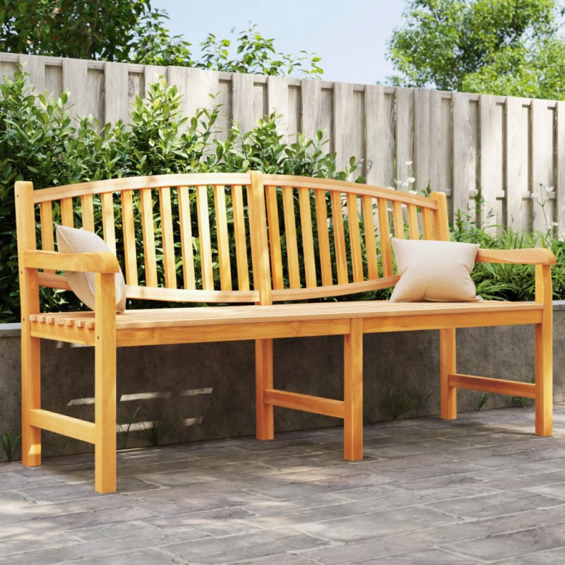 Gartenbank 179,5x60x90 cm Massivholz Teak