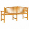 Gartenbank 179,5x60x90 cm Massivholz Teak