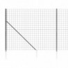 Maschendrahtzaun mit Bodenhülsen Anthrazit 2x25 m