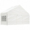 Pavillon mit Dach Weiß 4,46x5,88x3,75 m Polyethylen