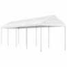 Pavillon mit Dach Weiß 8,92x2,28x2,69 m Polyethylen