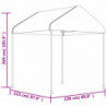 Pavillon mit Dach Weiß 8,92x2,28x2,69 m Polyethylen