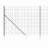 Maschendrahtzaun mit Bodenhülsen Anthrazit 2,2x25 m