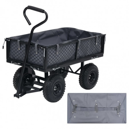 Gartenwagen-Einlage Dunkelgrau 81x41x21 cm Stoff