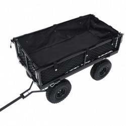 Gartenwagen-Einlage Schwarz 81x41x21 cm Stoff