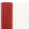 Drahtzaun Stahl mit PVC-Beschichtung 10x0,5 m Rot
