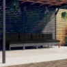 4-Sitzer-Gartensofa Enya mit Anthrazit Kissen Kiefer Massivholz