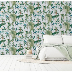 DUTCH WALLCOVERINGS Tapete Exotic Garden Blau und Grün