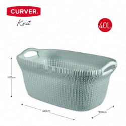 Curver Wäschekorb Knit 40 L Hellblau