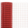 Drahtzaun Stahl mit PVC-Beschichtung 25x0,5 m Rot