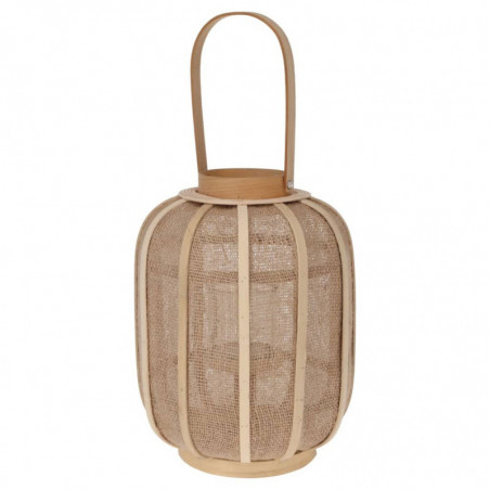 H&S Collection Hängelaterne Rattan 24x31 cm Beige