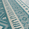 Outdoor-Teppich Aquablau und Weiß 100x200 cm Beidseitig Nutzbar