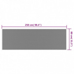 Outdoor-Teppich Braun und Weiß 80x250 cm Beidseitig Nutzbar