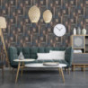 DUTCH WALLCOVERINGS Tapete Wood Blau und Braun