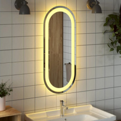 LED-Badspiegel 70x30 cm Oval
