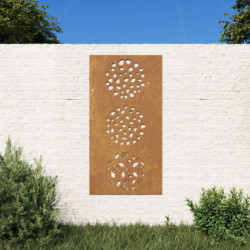 Garten-Wanddeko 105x155 cm Cortenstahl Blatt-Design