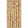 Garten-Wanddeko 105x55 cm Cortenstahl Bambus-Design