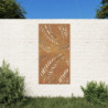 Garten-Wanddeko 105x55 cm Cortenstahl Blatt-Design