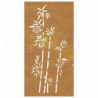 Garten-Wanddeko 105x55 cm Cortenstahl Bambus-Design