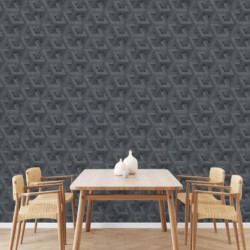 DUTCH WALLCOVERINGS Tapete Onyx Anthrazit und Golden