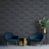 DUTCH WALLCOVERINGS Tapete Onyx Anthrazit und Golden