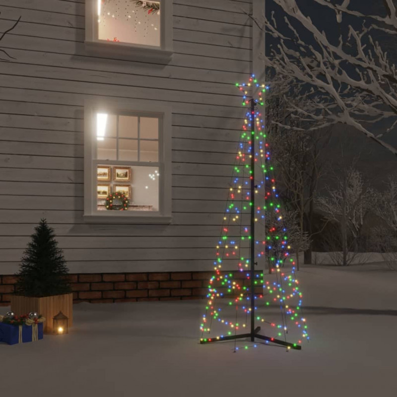 LED-Weihnachtsbaum Kegelform Mehrfarbig 200 LEDs 70x180 cm