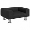 Kindersofa Schwarz 50x40x26,5 cm Samt