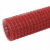 Drahtzaun Stahl mit PVC-Beschichtung 10x1,5 m Rot