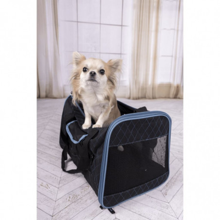 FLAMINGO Hunde-Tragetasche Hakon 43x29x29 cm Schwarz