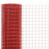 Drahtzaun Stahl mit PVC-Beschichtung 25x1 m Rot
