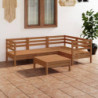 5-tlg. Garten-Lounge-Set Irem Massivholz Kiefer Honigbraun