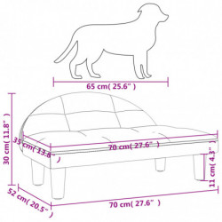 Hundebett Dunkelgrau 70x52x30 cm Stoff