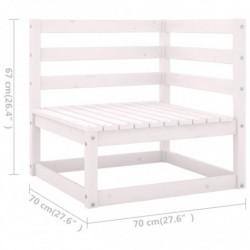 4-tlg. Garten-Lounge-Set Friedemann mit Kissen Kiefer Massivholz