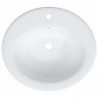 Waschbecken Weiß 52x46x20 cm Oval Keramik