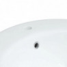 Waschbecken Weiß 52x46x20 cm Oval Keramik