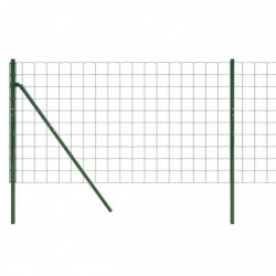 Maschendrahtzaun Grün 0,8x10 m Verzinkter Stahl